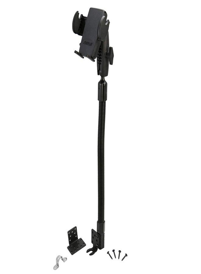 ARKON Mounts Mega Grip Car Phone Holder with Seat Rail Mount | for Cars & Trucks | Fully Adjustable | Flexible 22" Gooseneck Arm | Sturdy Seat Rail & Floor Mount | Fits iPhone, Samsung, & More - Image 1