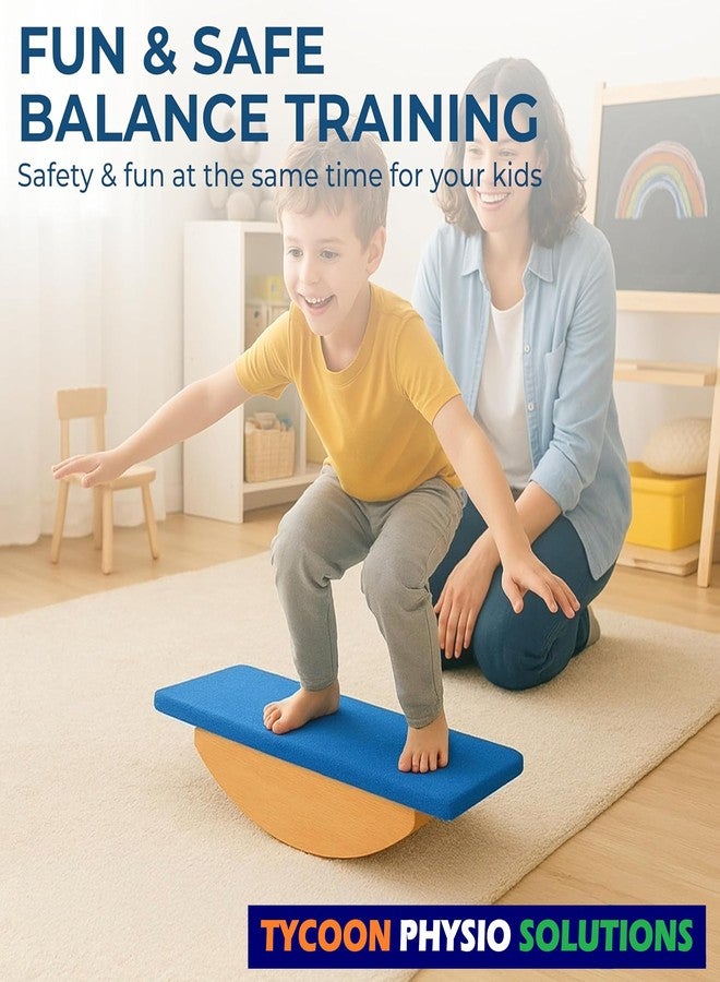 TYCOON PHYSIO SOLUTIONS Wooden Balance Board Foot Rocker Leg Exerciser Occupational Physio Therapy,Simply fit Board & Balance Board (Its Safe Balancing Board) - Image 5