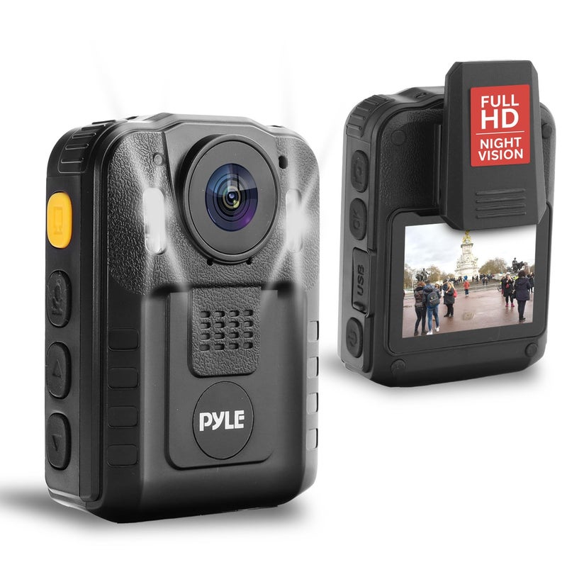 Pyle Police Security Video Compact Camera HD 2304x1296p Rechargeable Wireless Waterproof Wearable Law Enforcement Mini Surveillance Cam Audio Video Recording Night Vision Motion Detector Pyle PPBCM6 - Image 2