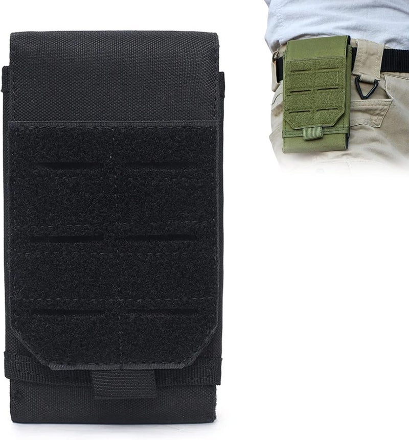 Portable Nylon Phone Blet Bag - [2023 New] Outdoor Mobile Phone Pouch Accessory Pouch for Hunting Camping - Portable Men Waist Pack (Black)