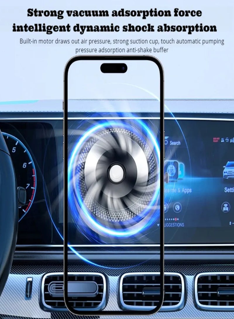 PRASONX MagSafe Magnetic Car Phone Holder works with Suction, Magnet Mount Anywhere, Magnetic Holder works with Charging Up to a week. Black - Image 4