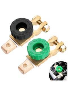 SANMUGEED 2PCS Top Post Battery Disconnect Switch for Car Auto Truck Boat RV ATV, 12V 24V Battery Cutoff Switch, Heavy Duty Battery Isolator Switch, 125/500 Amps  - Image 1