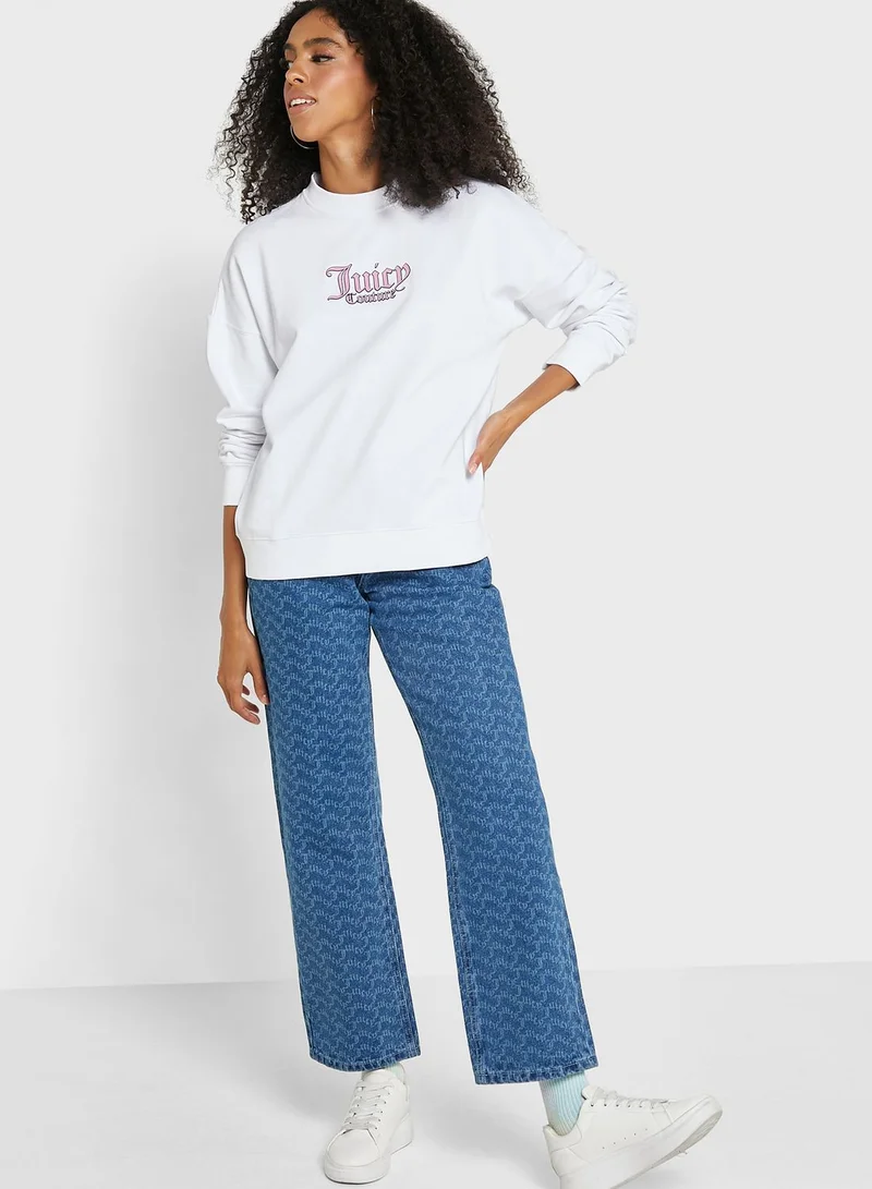 Juicy Couture Graphic Round Neck Sweatshirt
