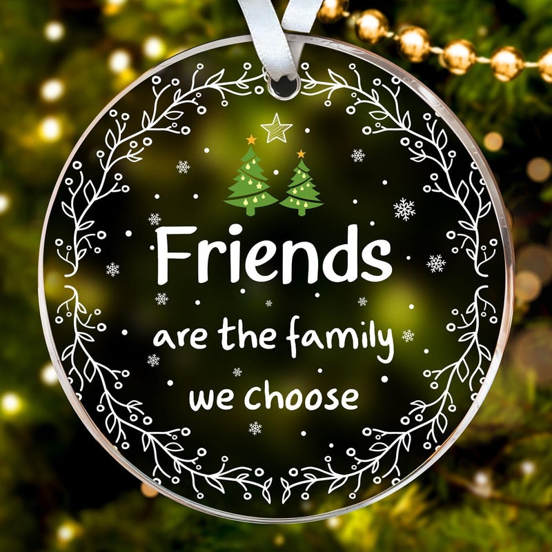 HEXMOZ Best Friend Ornaments for Women - Friends Christmas Ornaments Gifts - Friendship Gifts for Friend Female, BFFs, Besties, Soul Sisters, Friends Group Keepsake Christmas Tree Decoration - Image 1