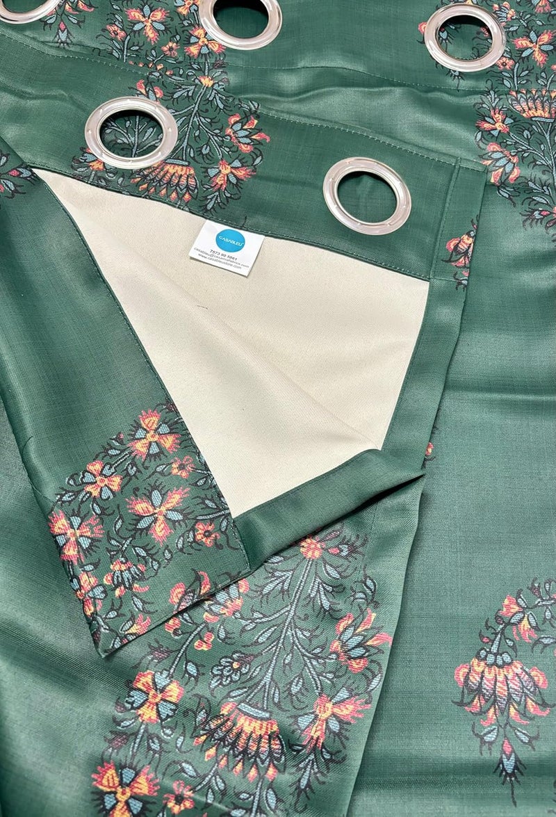 CASABLEU ستائر كاسابلو كاليكس 2 قطعة من البوليستر مع عيون فولاذية مع حزام للربط لغرفة النوم وغرفة المعيشة باللون الأزرق الفاتح بطول 7 أقدام - Image 5