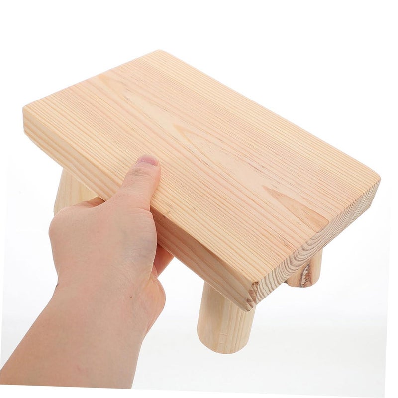Wooden Step Stool 2 Pack Portable Foot Stool for Dining Desk Study and Shoe Changing Sturdy Construction - Image 5