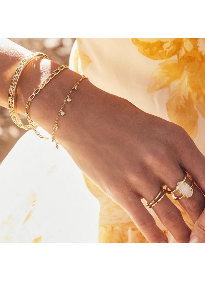 Kendra Scott Kendra Scott Kassie Set of 3 Chain Bracelets in 14k Gold-Plated Brass, Fashion Jewelry For Women  - Image 3