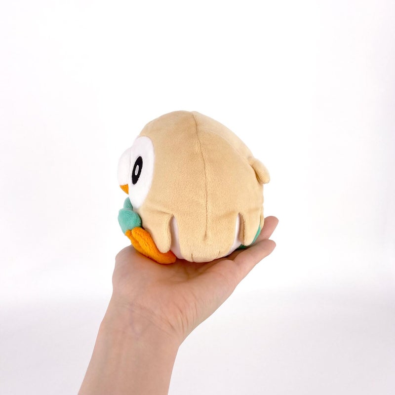 Sanei PP54 Rowlet Pokemon All Star Collection Stuffed Plush, 4.5" - Image 5