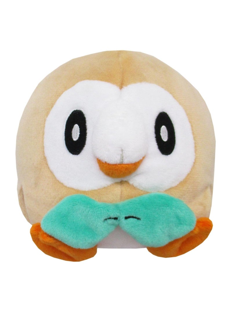 Sanei PP54 Rowlet Pokemon All Star Collection Stuffed Plush, 4.5" - Image 2