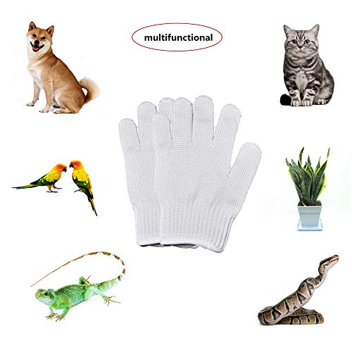 alfyng Bird Training Anti-Bite Parrot Chewing Protective Gloves, Small Animal Handling Gloves for Parrotlets Cockatiels Finch Macaw (1 Pair White) - Image 5