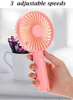 Panvil Portable Rechargeable Fan with Battery and Charger – Lightweight and Stylish Mini Fan for Pocket, Bag, Home, and Office – Compact Personal Cooling Solution for Travel, Work, and Daily Use (Color as per Stock)  - Image 3