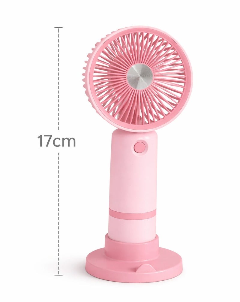 Panvil Portable Mini Handheld Fan with Stand – USB Rechargeable Cooling Fan, Quiet Personal Fan for Makeup Setting, Travel & Outdoor Use (Assorted Colors) - Image 5