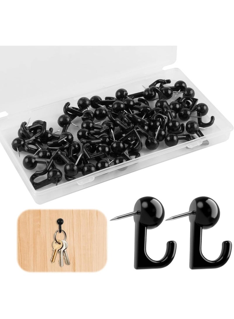50Pcs Picture Hanging Hooks for Cork Board, Wooden Wall, Drywall, Renter Friendly Heavy Duty Thumbtacks for Photos, Posters, Art, Wall Hangings Decor Kit - Image 1