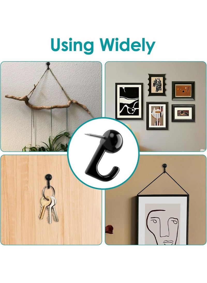 50Pcs Picture Hanging Hooks for Cork Board, Wooden Wall, Drywall, Renter Friendly Heavy Duty Thumbtacks for Photos, Posters, Art, Wall Hangings Decor Kit - Image 5