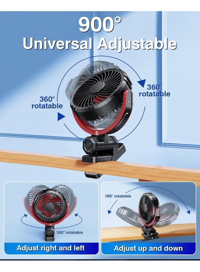 xuenair Battery Powered Clip On Fan for Car Visor Back Seat Roof Handles - Image 3