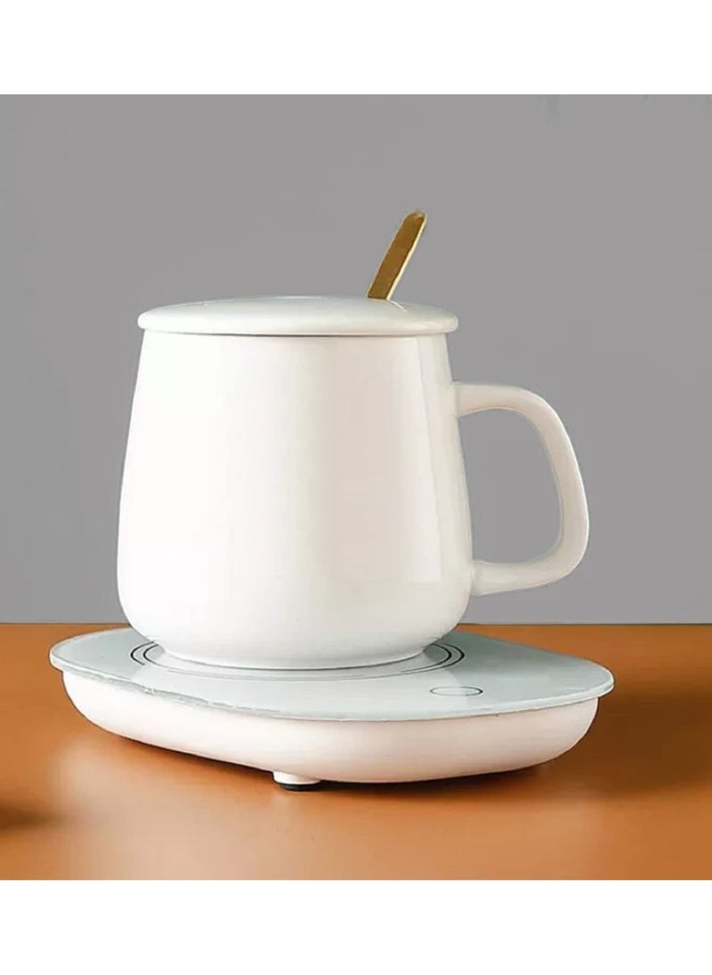 Lucky Coffee Mug Warmer, Cup Heater for Desk Coffee Warmer Beverage Warmer Automatic Thermostatic Smart Cup Heater for Coffee, Milk, Tea, Cocoa, Water, Home and Office Use Cup Spoon  - Image 3