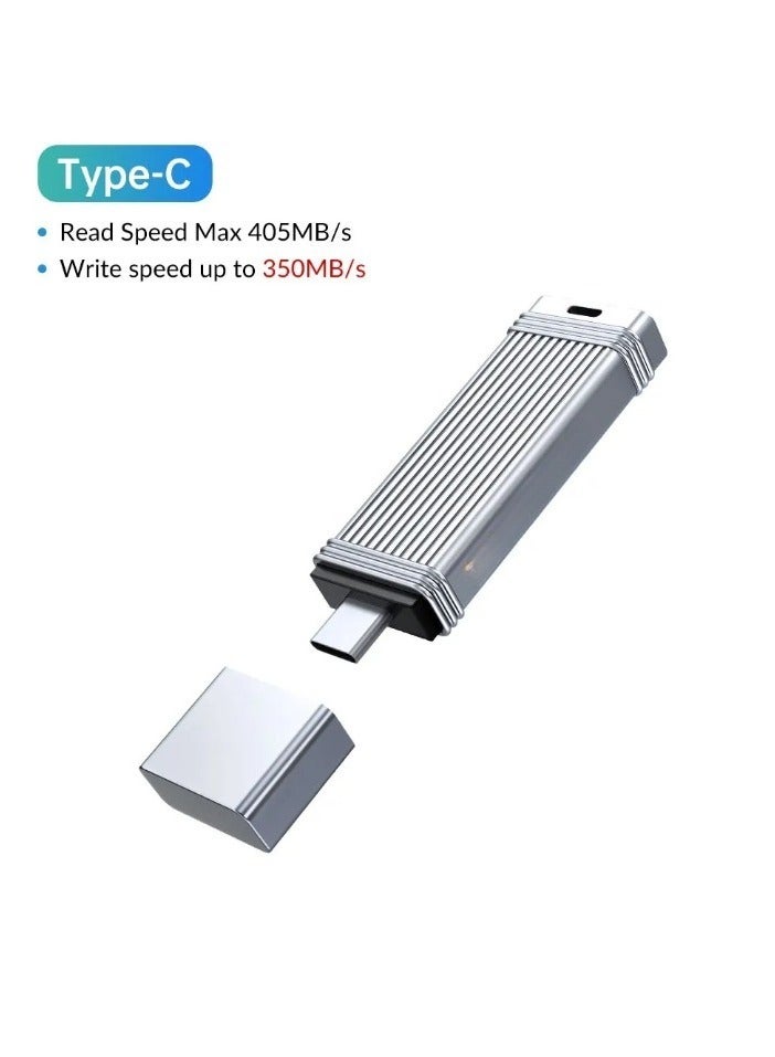 Orico Metal Flash Drive, Portable High Speed Metal USB Drive, Lightweight And Compact Data Storage Device, Fast Heat Dissipation Memory Stick U Disk Pen Drive, (1pc, Type C, 256GB) - Image 1