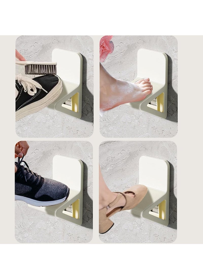 CMGTYYD 2Pcs Bathroom Pedal Shower Foot Rest For Shaving Legs, Ergonomic Shower Step Shaving Foot Rest, Anti-slip Wall Mounted Footrest Shaving Leg Aid Portable Bathroom Leg Assist  - Image 3