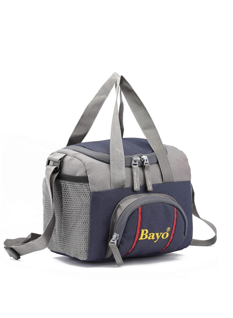 bayo Polyester Waterproof Lunch Tiffin Bag for School Office & Picnic 5 L (Navy Blue) - Image 5