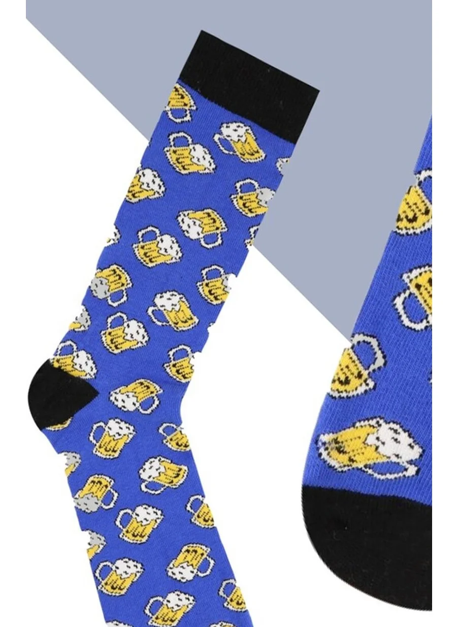 Dode Flora Beer Mug Patterned Socks Long Socks Clb