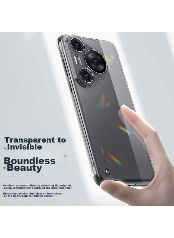 Stryfer Phone Case For Huawei Pura70, Huawei P70 Protective Cover, Ultra-thin Borderless High-end Style Simple Bare Phone Feel For Men And Women, Hard Shell - Ice Crystal Transparent - Image 3