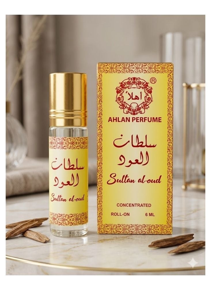 أهلاً زيت عطري مركز من أهل سلطان العود (6 مل) - عطر عود تقليدي خالٍ من الكحول - Image 1