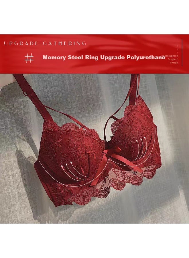 Kj Women's Red Underwear Set For Zodiac Year, Push-up Bra For Small And Flat Chests, Anti-sagging, Year Of The Horse Wedding Gift - Image 4