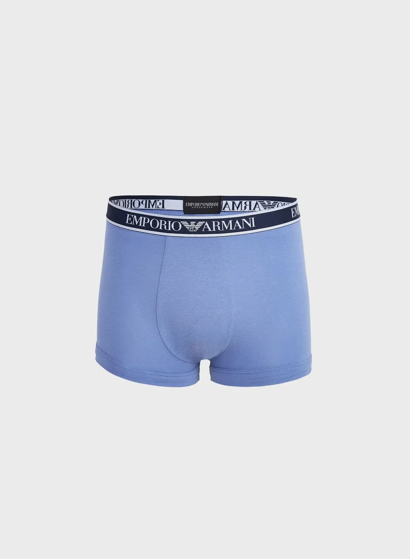 EMPORIO ARMANI 3 Pack Logo Band Assorted Trunks
