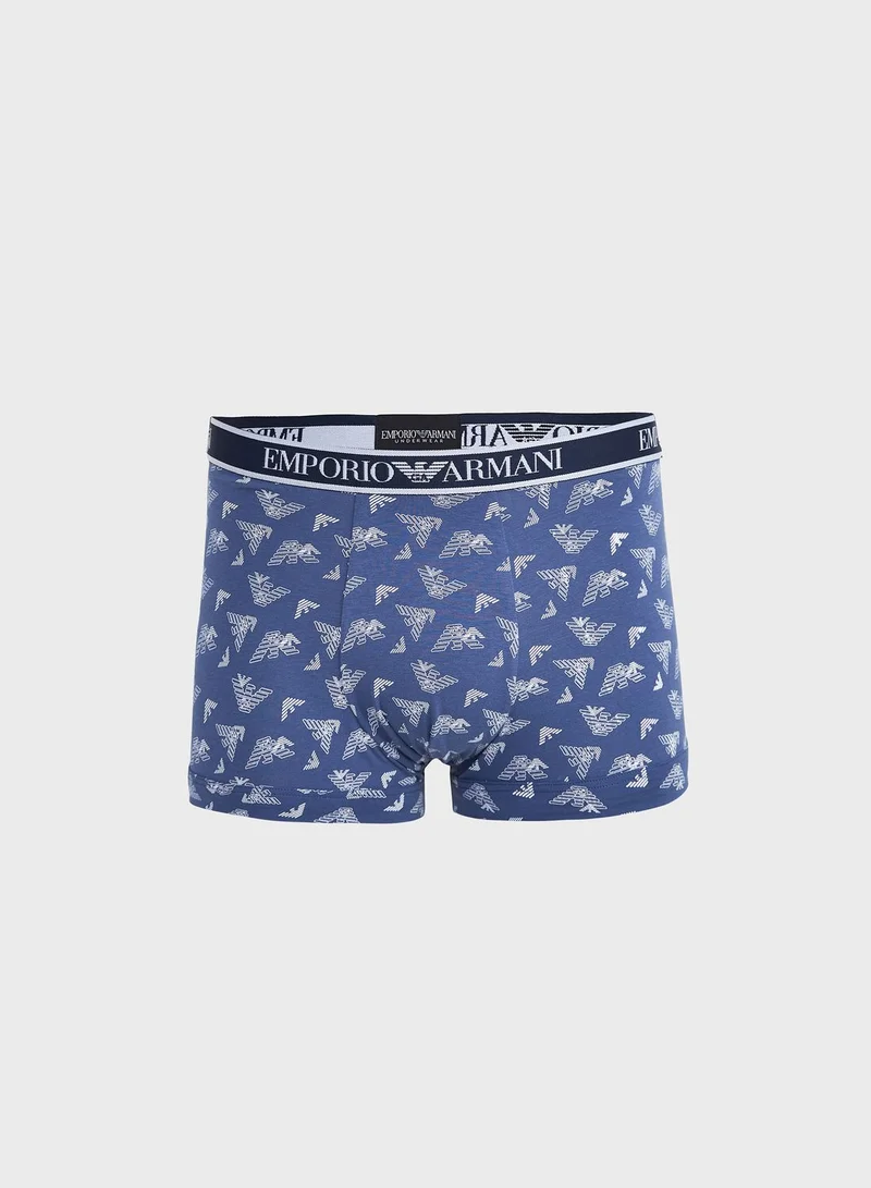 EMPORIO ARMANI 3 Pack Logo Band Assorted Trunks