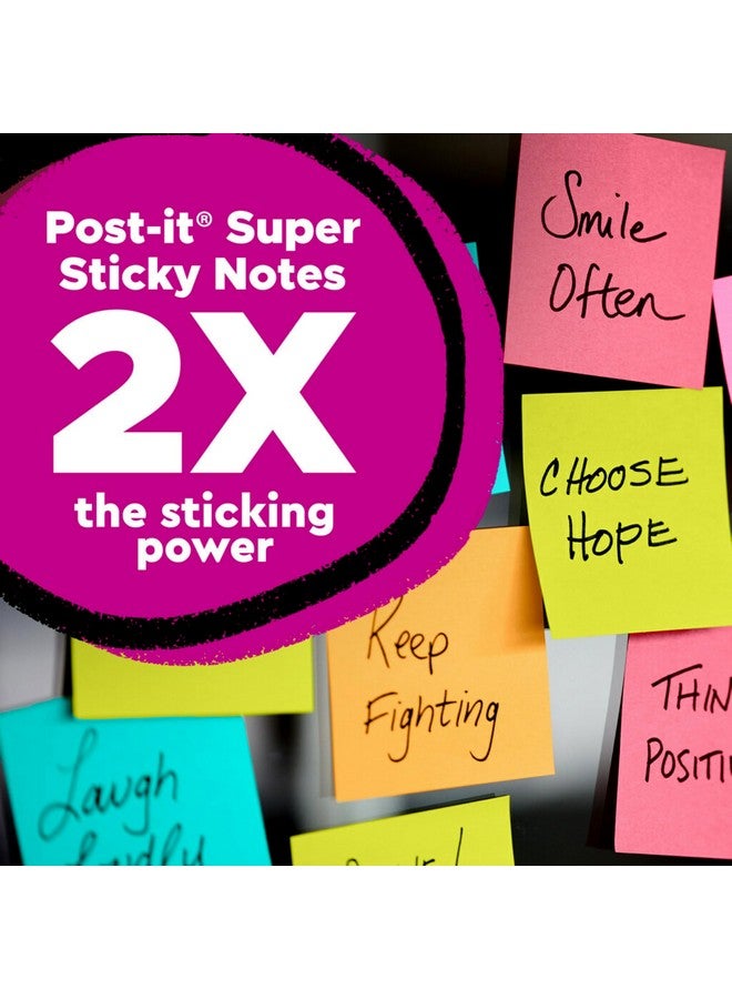 بوست-إت ملاحظات لاصقة فائقة الجودة من Post-it، مقاس 3x3 بوصة، 12 ورقة، قوة لصق مضاعفة، مجموعة Summer Joy (654-12SST) - Image 3