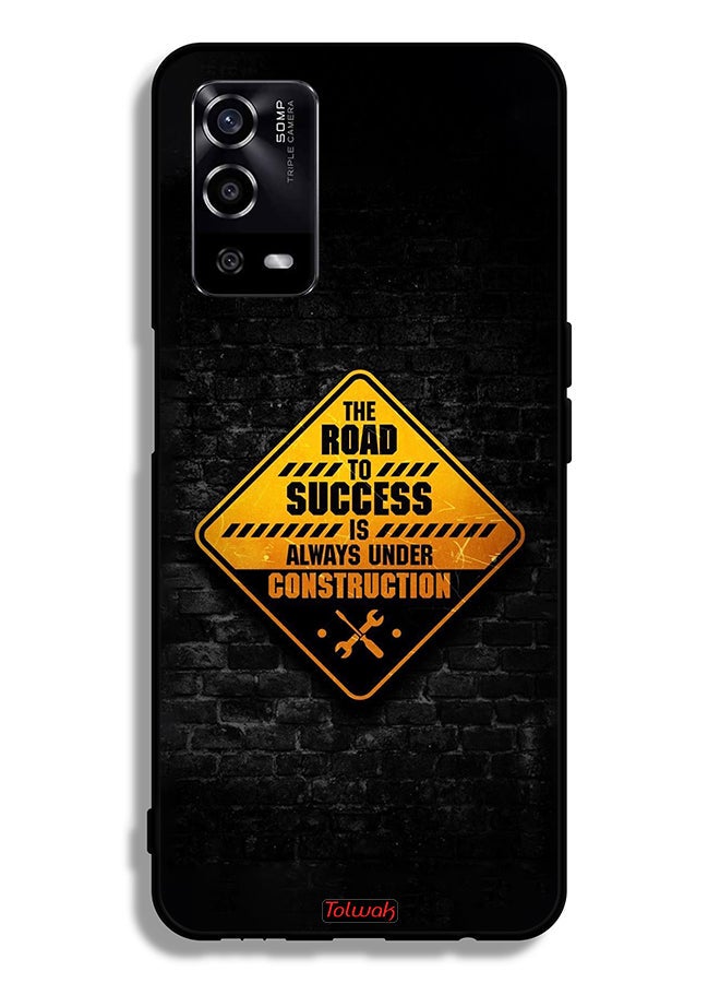 Tolwak Oppo A55 4G Protective Case Cover The Road To Success Is Always Under Construction - Image 2