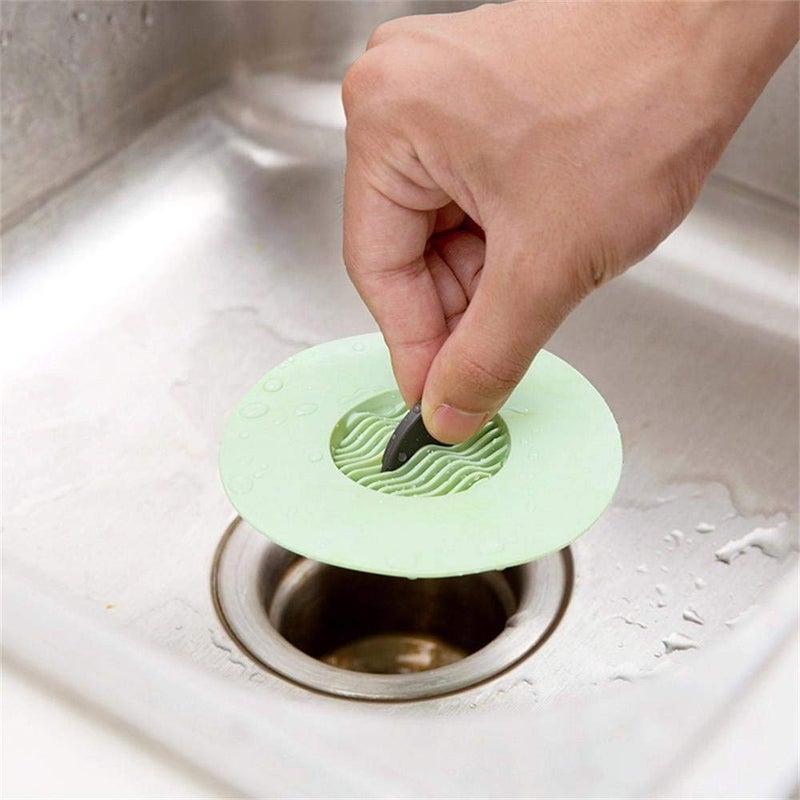 CONNECTWIDE CONNECTWIDE Silicon Strainer Shark Bath Sink Drain Outlet Drainage Groove Green  - Image 3