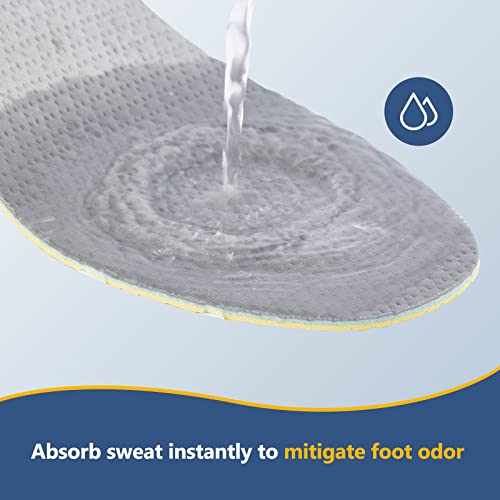 biroris 6 Pairs Thin Shoe Inserts, Barefoot Shoe Insoles Three-Layer Latex Foam Memory Foam Insoles,Cuttable and Washable,Replacement Inserts for Men 4-10 Women 5-12 (3Black+3Gray) - Image 4