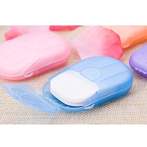 Instakart 10 Packet 20 pc Each Packet Soap Paper Washing Hand Bath Clean Scented Slice Outdoor Travel Sheets Disposable Box Soap Portable Mini Paper Soap - Image 2