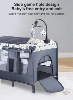 MaBaby 5-in-1 Baby Beside Crib, Foldable And Portable Baby Cradle Bed, Comfort Infant Bassinet Bed With Diaper Changing Table  - Image 4