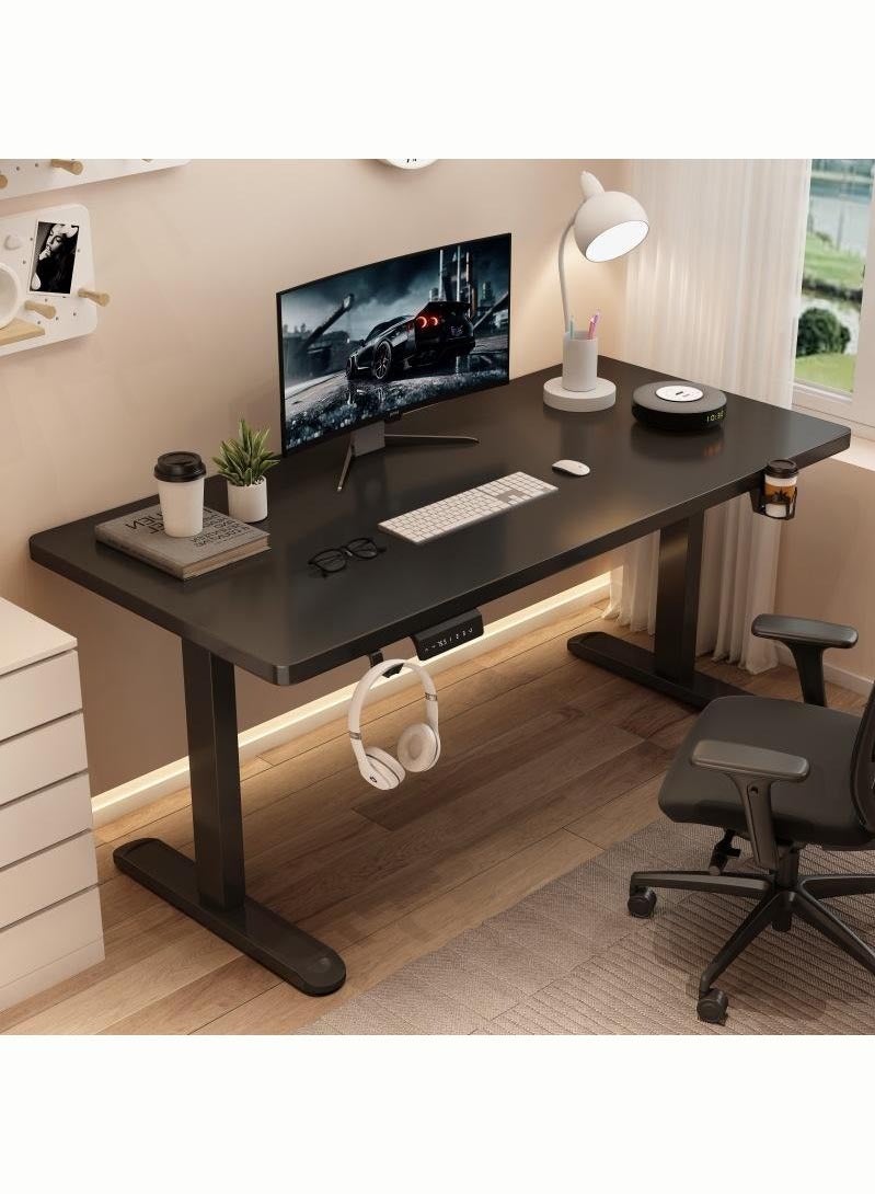 Monda Height Adjustable Electric Standing Desk,Home Office Desks,  Game Tables, Sit Stand up Desk, Memory Computer Home Office Desk (Black) - Image 1
