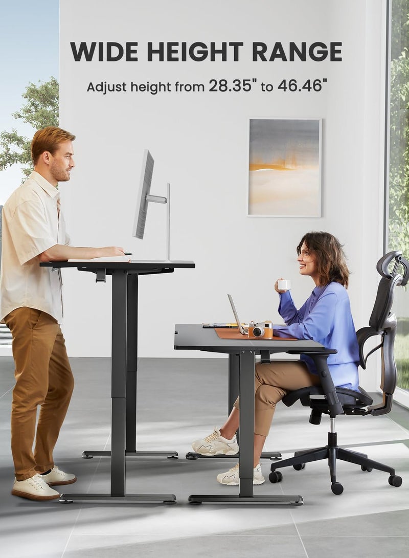 Monda Height Adjustable Electric Standing Desk,Home Office Desks,  Game Tables, Sit Stand up Desk, Memory Computer Home Office Desk (Black) - Image 5