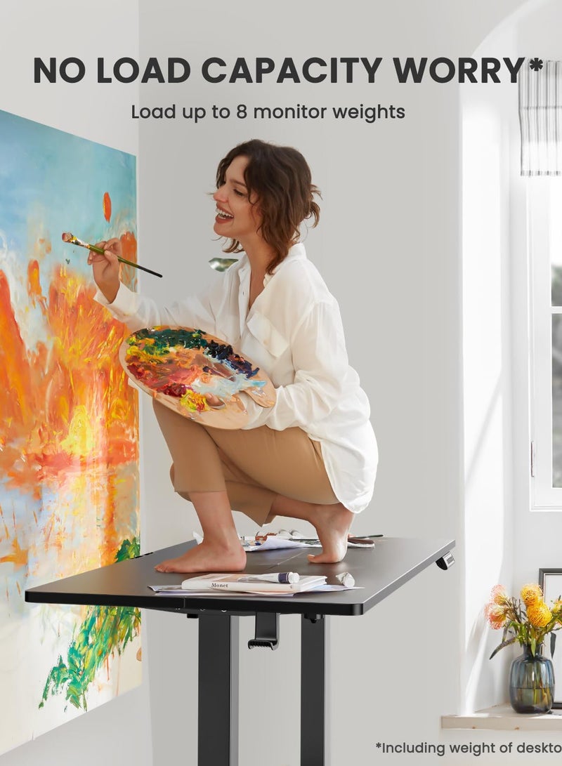 Monda Height Adjustable Electric Standing Desk,Home Office Desks,  Game Tables, Sit Stand up Desk, Memory Computer Home Office Desk (Black) - Image 4