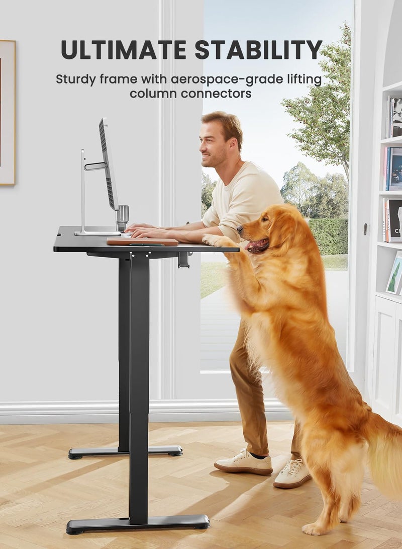 Monda Height Adjustable Electric Standing Desk,Home Office Desks,  Game Tables, Sit Stand up Desk, Memory Computer Home Office Desk (Black) - Image 3