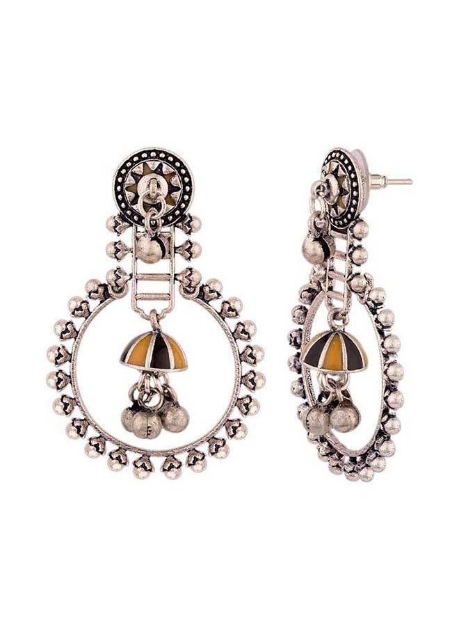 VOYLLA Taal Mridang Sarangi Ethnic Hoop Earrings  - Image 3