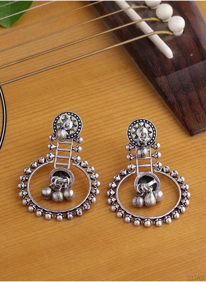 VOYLLA Taal Mridang Sarangi Ethnic Hoop Earrings