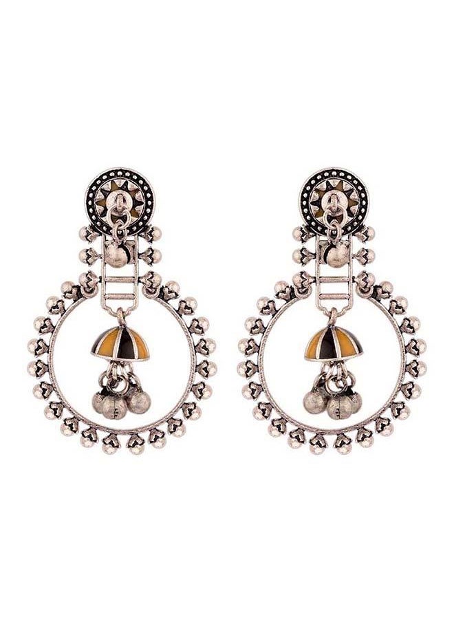 VOYLLA Taal Mridang Sarangi Ethnic Hoop Earrings  - Image 2