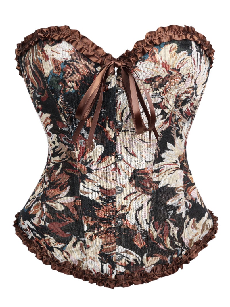 New Apricot Flower Lace Body Shaping Waist Support Women'S Palace Shapewear Supply - Image 1