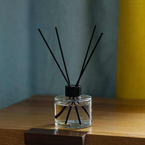 Agidea 4PCS Fragrance Glass Diffuser Bottles, Refillable Diffuser Bottles with 20pcs Reeds Sticks & Black Caps & Funnel, Diffuser Jars for Home Oil Fragrance Decoration Girl Women Gift (100ML) - Image 5
