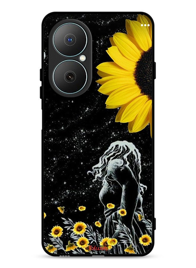 Tolwak Huawei Nova Y73 Protective Case Cover Girl Look At Moon Art