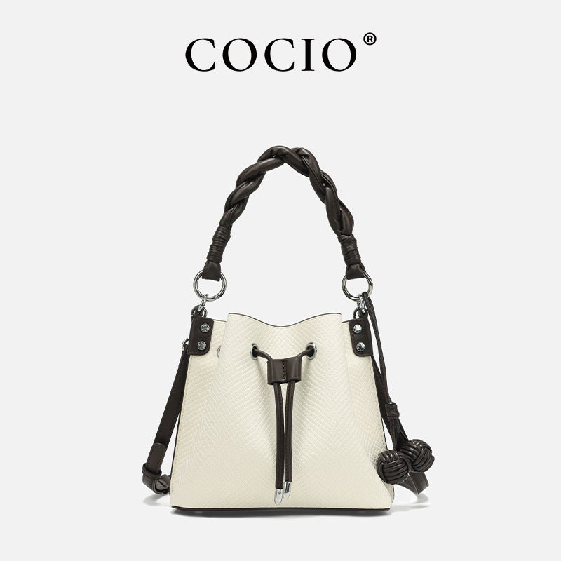 Contrast Color Bucket Niche Fashion Underarm Bag Casual Korean Style Shoulder Crossbody Bag Universal Women'S Bag - Image 2