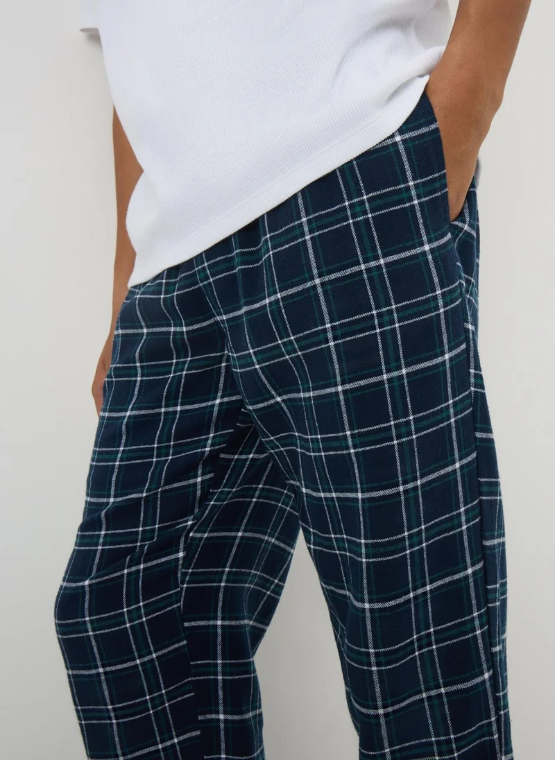 Matalan Cream Waffle Henley Long Pyjama Set