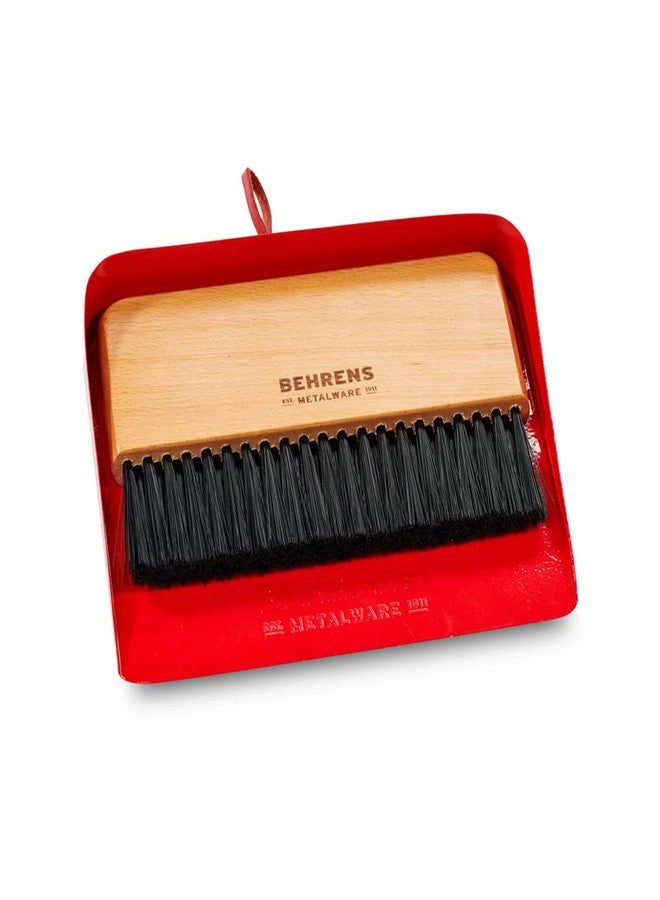 Behrens Red Galvanized Dustpan & Brush Set - Image 2