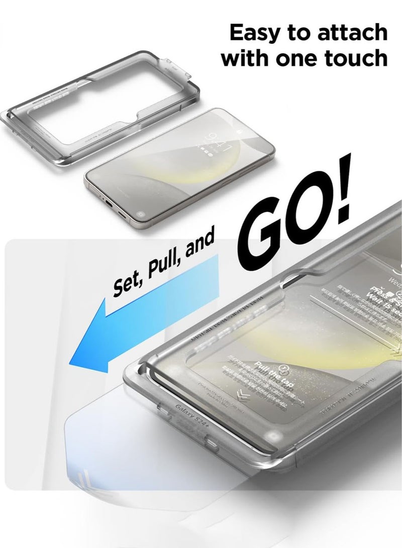 Elago Samsung Galaxy S24 Tempered Glass Screen Protector 9H Shatter Proof with Pull-N-Go Easy Install Tray - Image 2