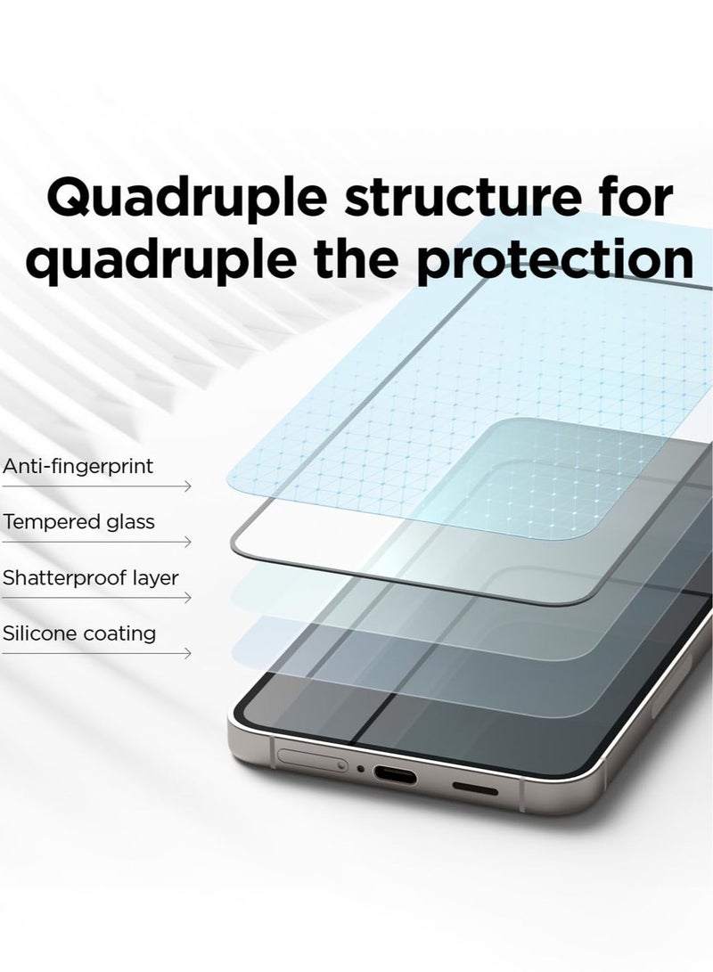 Elago Samsung Galaxy S24 Tempered Glass Screen Protector 9H Shatter Proof with Pull-N-Go Easy Install Tray - Image 3